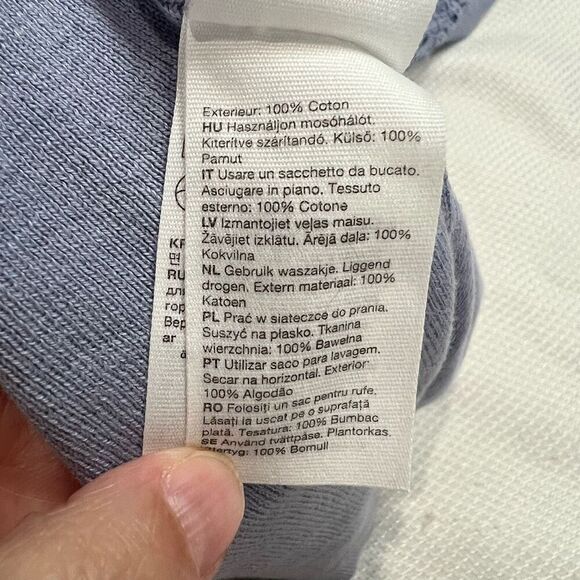 & Other Stories Light Blue Crochet Sleeves Knit Wrap Dress Sz S Women’s NWT‎ - Picture 9 of 9